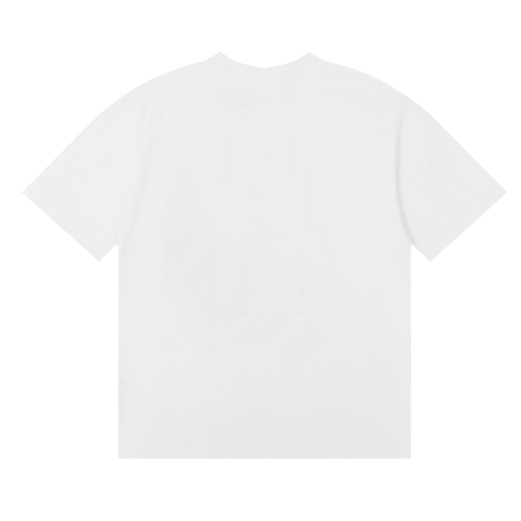 Rhude T-shirts Sailing Sunset Print Cotton Casual Crew Neck Short Sleeve Men and Women