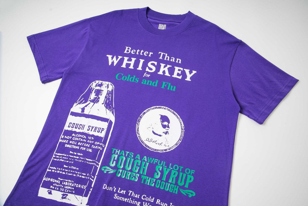 THAT'S A AWFUL LOT OF COUGH SYRUP Purple Front & Back Graphic T-Shirt ¡ª front